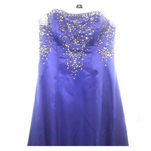 Strapless Sequence Princess Prom Dress